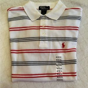 NWT Boys Striped Mesh Polo Size M Polo Ralph Lauren (12-14)